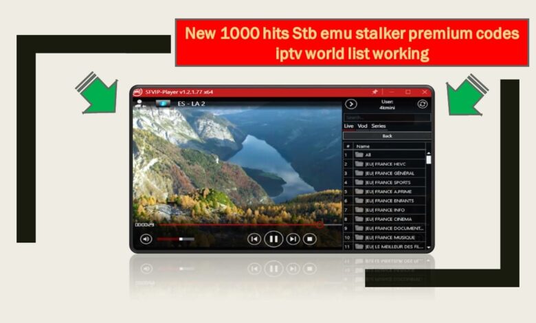 New 1000 hits Stb emu stalker premium codes iptv world list